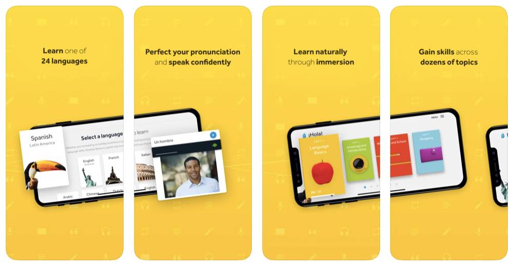 Rosetta Stone App Screens