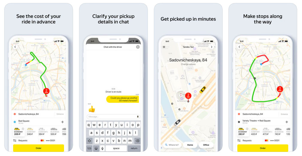 Yandex taxi app