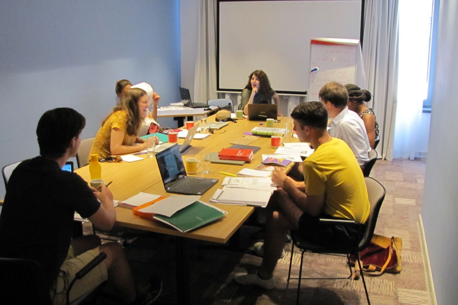 Persian language summer school students during the class in Yerevan, 2018